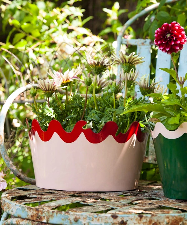 Scallop Tole Planter In Pink, £54 Copy