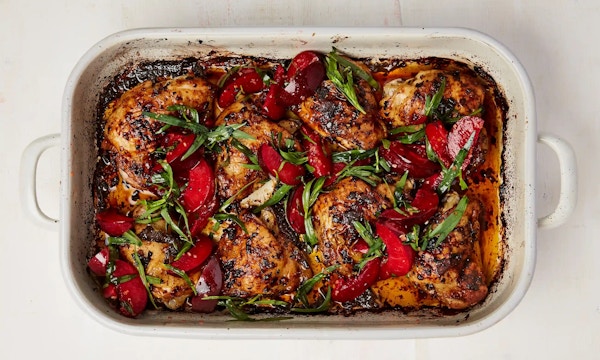 Chipotle-Roasted Chicken With Plum And Tarragon Salad Copy
