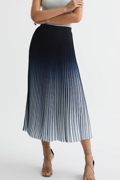 Reiss Ombre Pleated Midi Skirt, £158