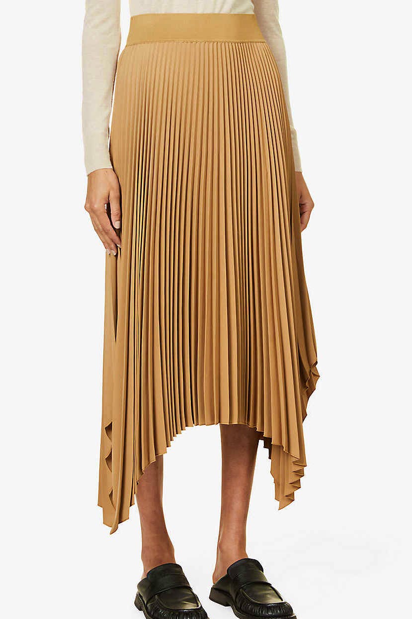 Joseph Ade Pleated Crepe Midi Skirt, £325