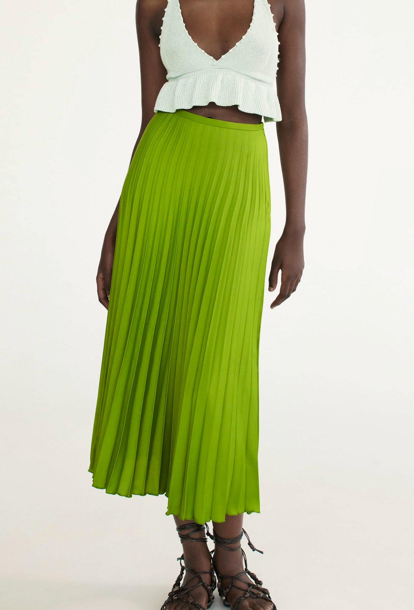 Zara Pleated Midi Skirt, £49.99