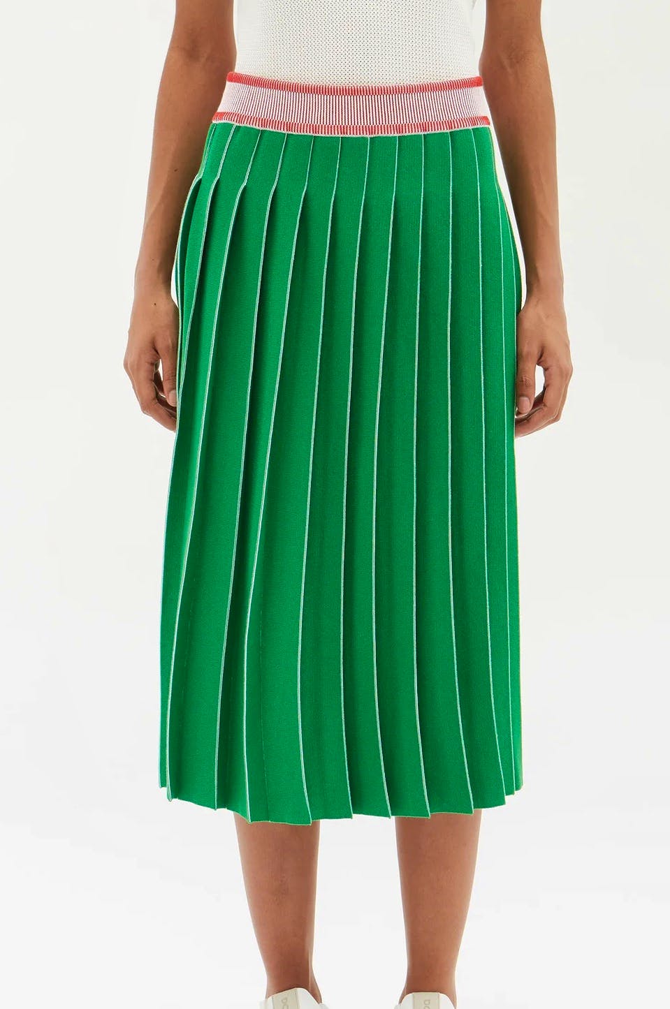 Falke Pleated Cotton-Blend Midi Skirt, NOW £224