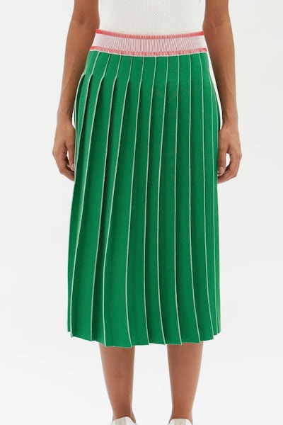 Falke Pleated Cotton-Blend Midi Skirt, NOW £224