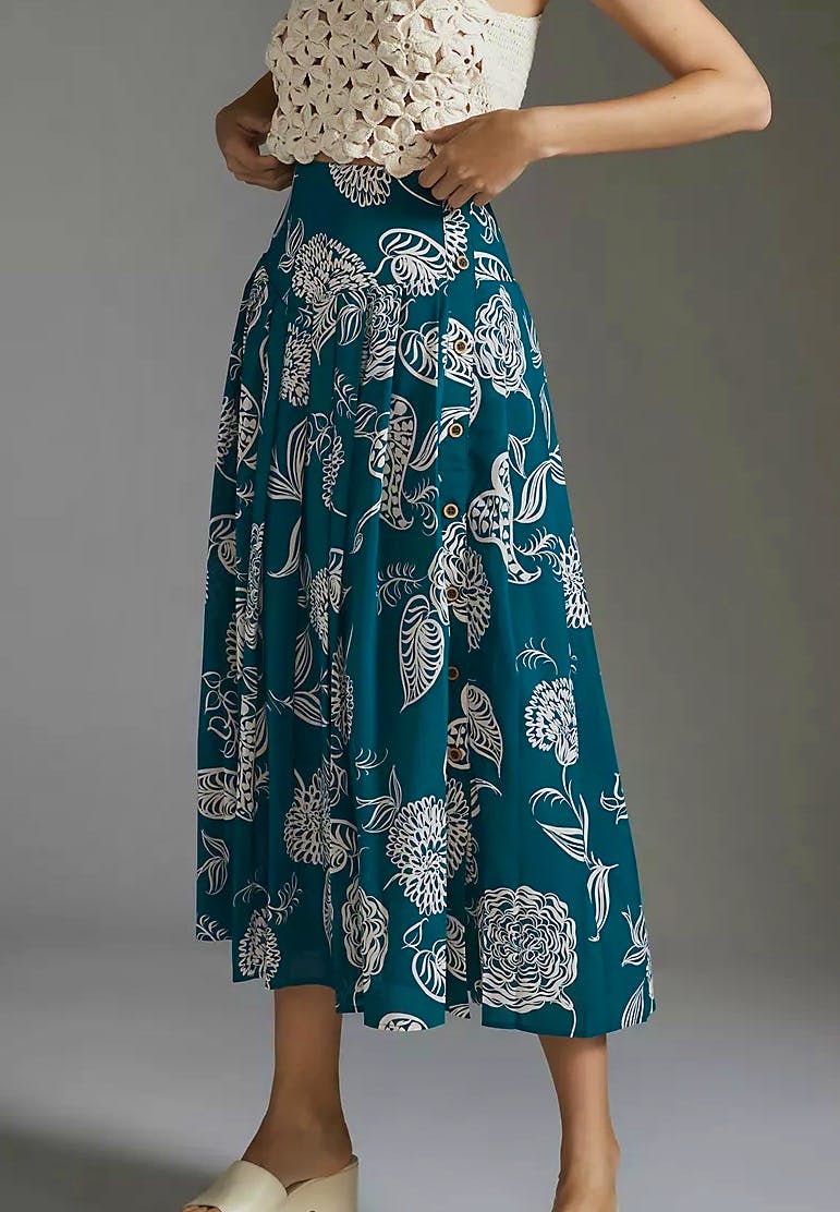 Anthropologie Maeve Pleated Maxi Skirt, £120