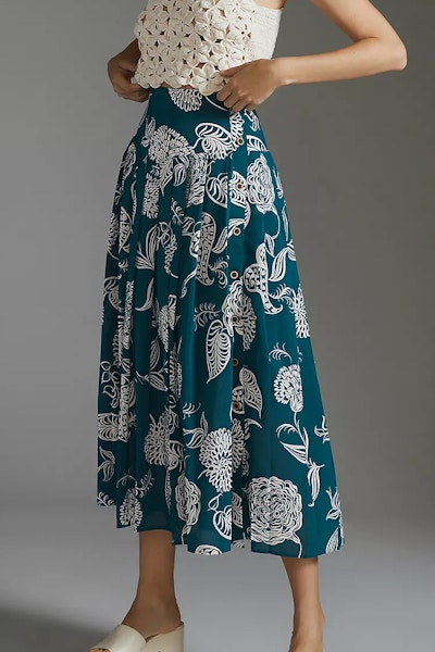 Anthropologie Maeve Pleated Maxi Skirt, £120