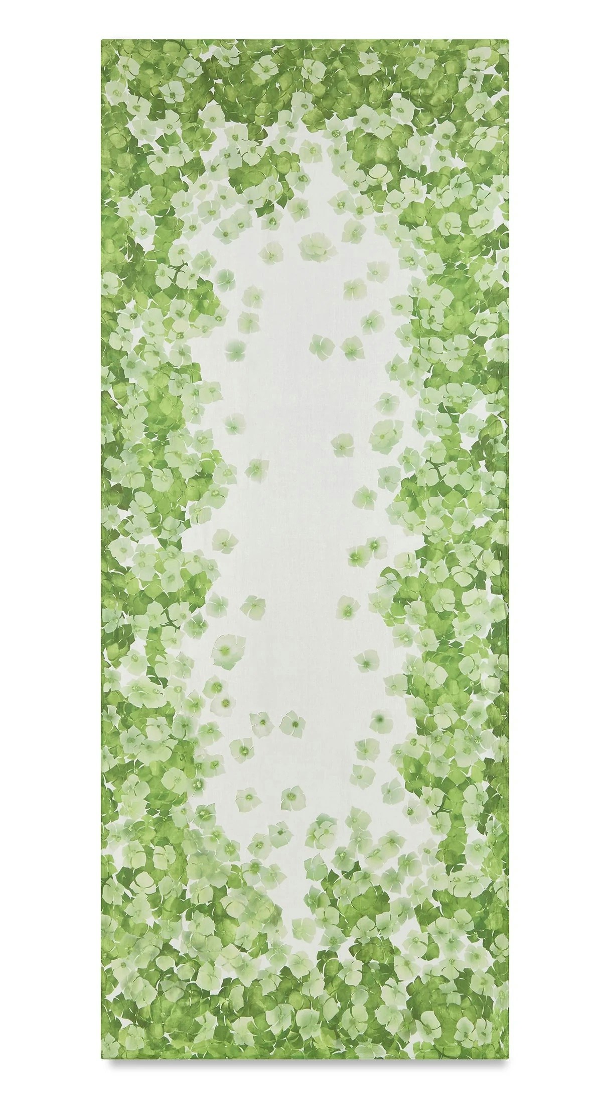 White Hydrangea Linen Tablecloth In Green £295