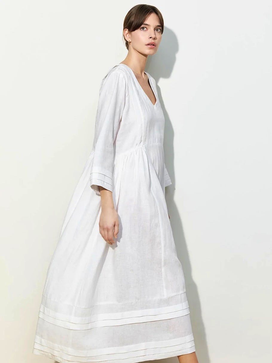 Patti White Linen Dress £360