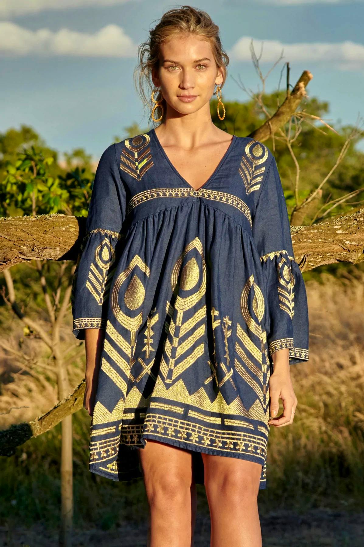 Paraskevi Embroidered Short Dress £160