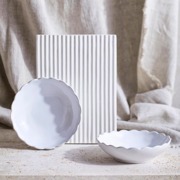 Scalloped Edges White Company Portobello Bowl