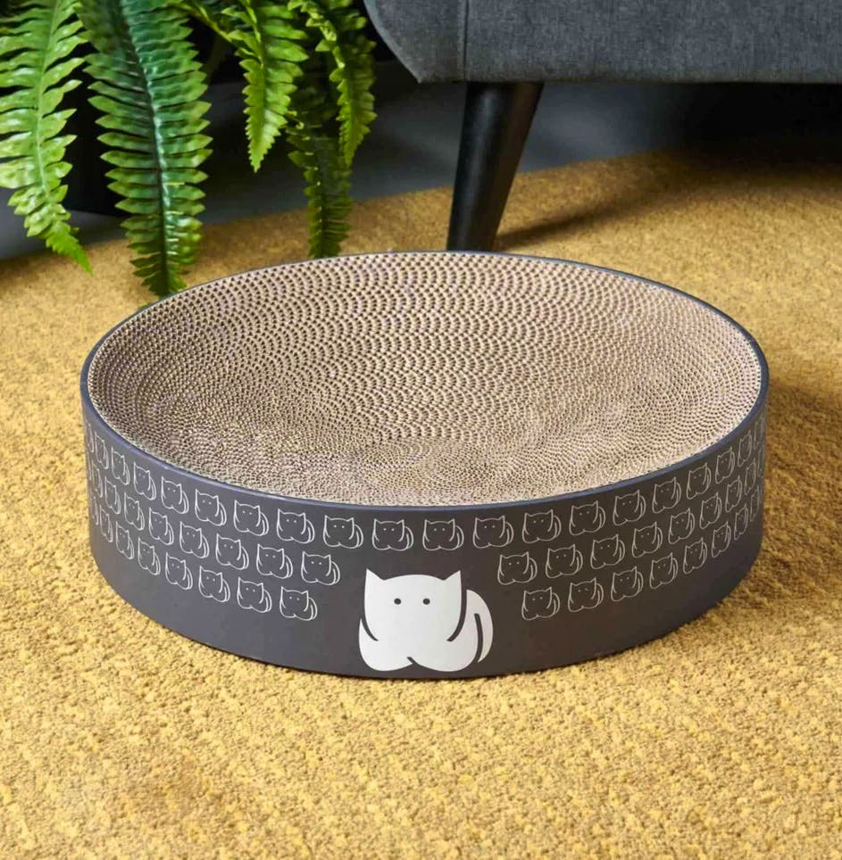 Jin Designs CatLoaf Luxury Cat Scratcher Bed - Dark Grey, £40