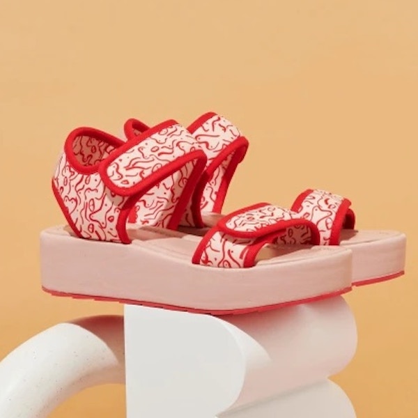 Twoobs Boo: Tutti Frutti Pink Platform Sandal, £153