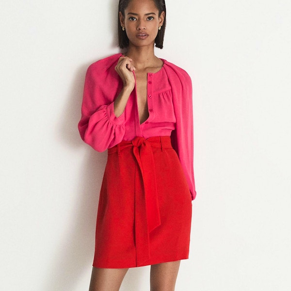 Reiss Valentina Colour Clash Mini Dress, Now £80