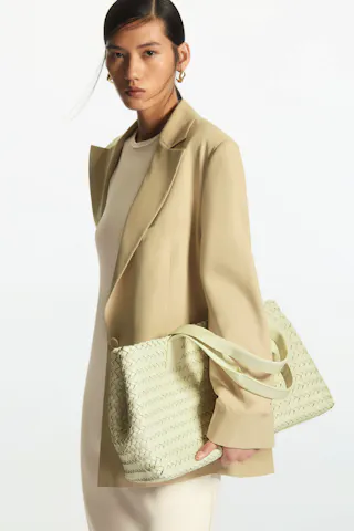 Braided Leather Shoulder Bag,