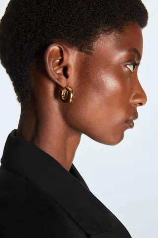 Small Chunky Hoop Earrings,