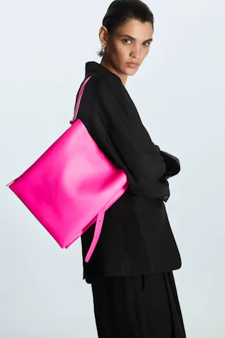 Medium Leather Tote Bag,
