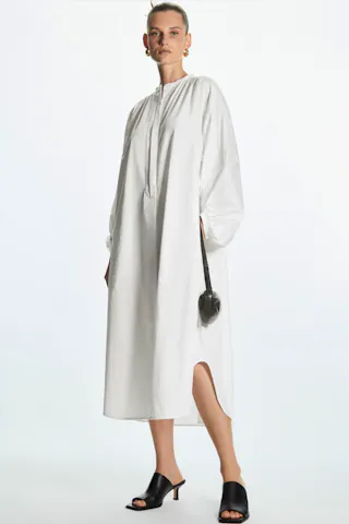 Voluminous Poplin Dress,