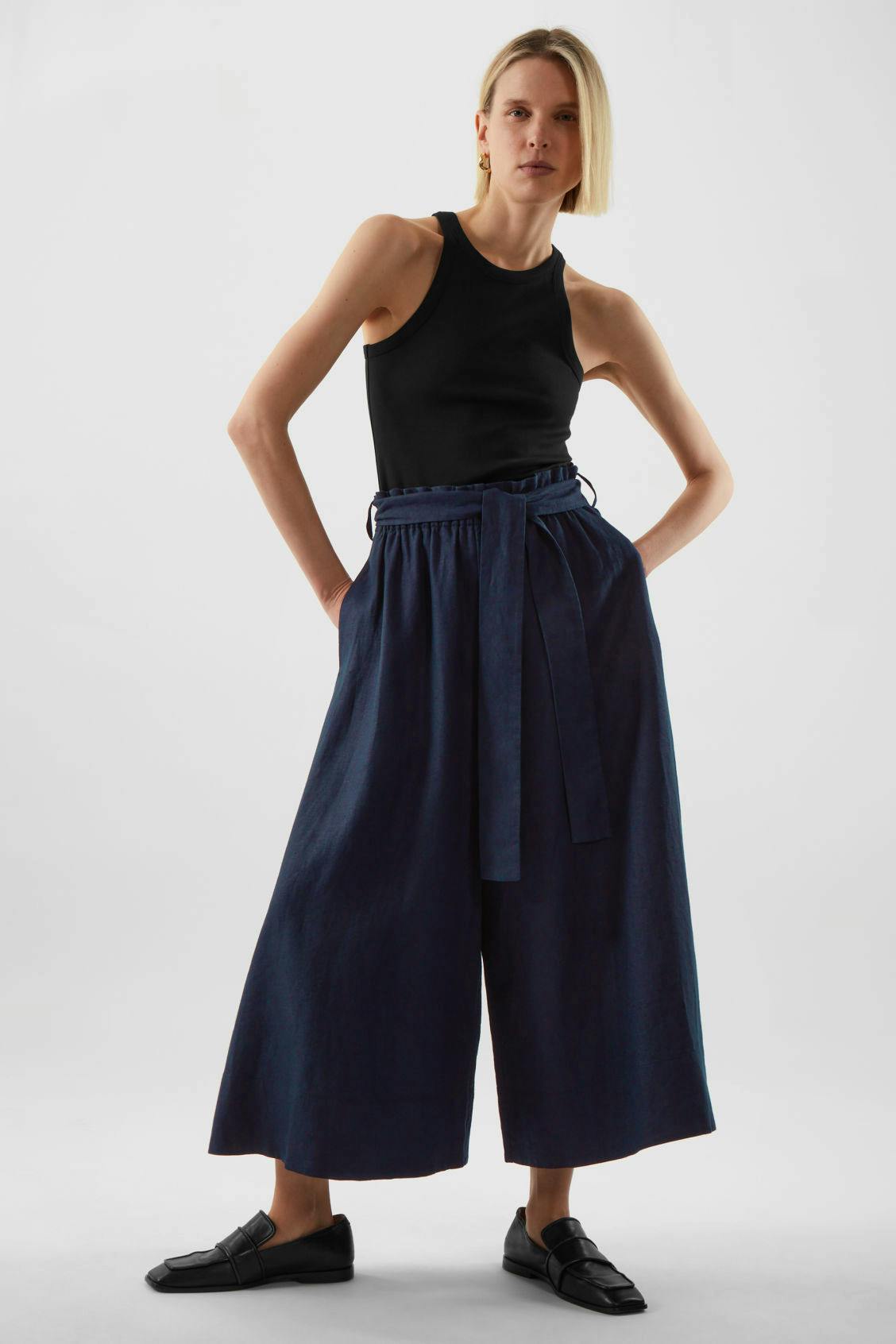 Wide Leg Linen Culottes, £79