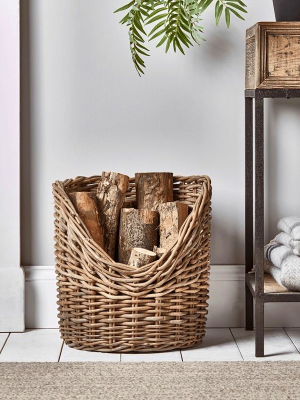 Rattan Log Basket