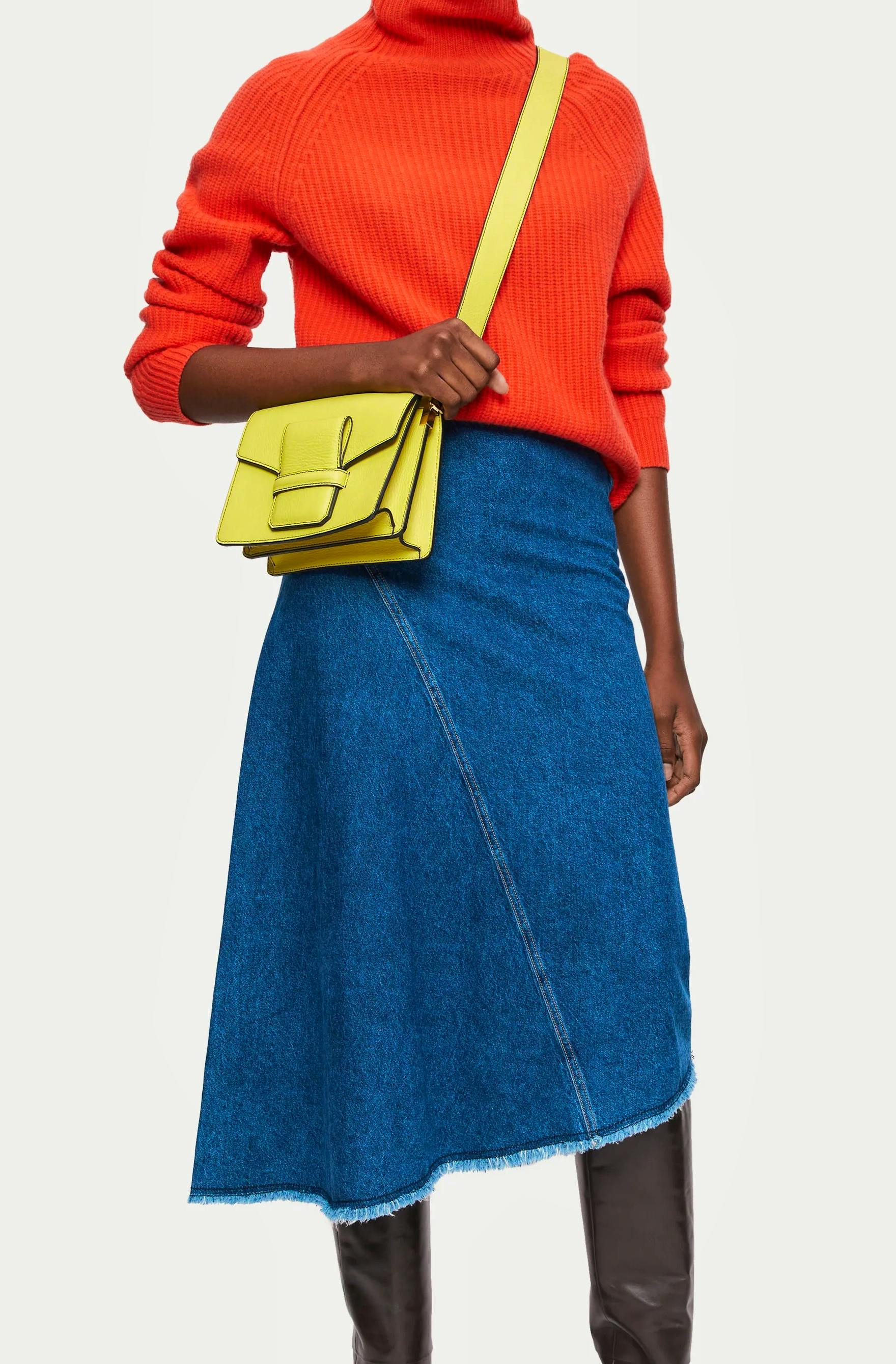 Jigsaw Denim Frayed Midi Skirt, £90