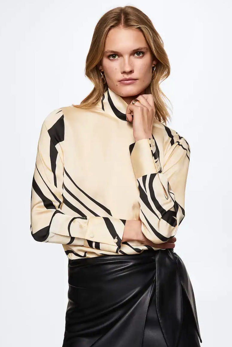 Mango Satin Print Blouse, £35.99
