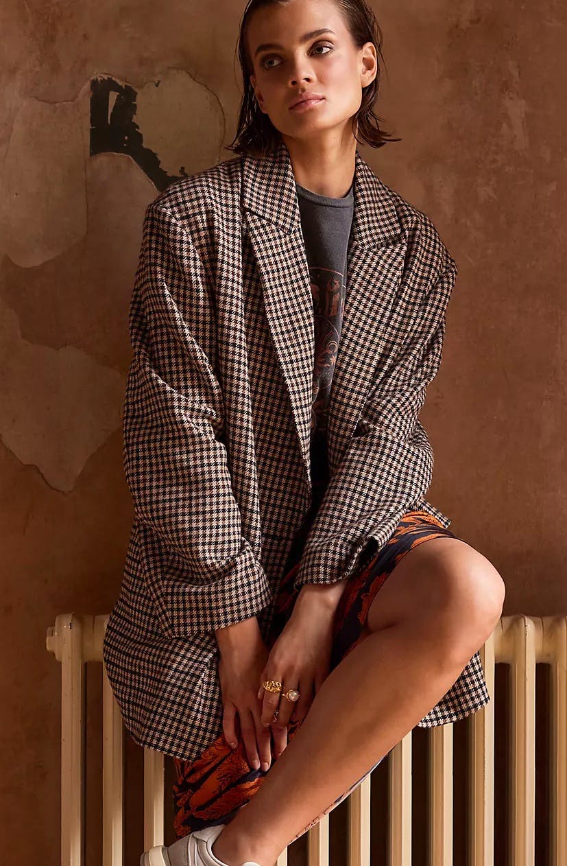 Anthropologie Oversized Check Blazer, £180