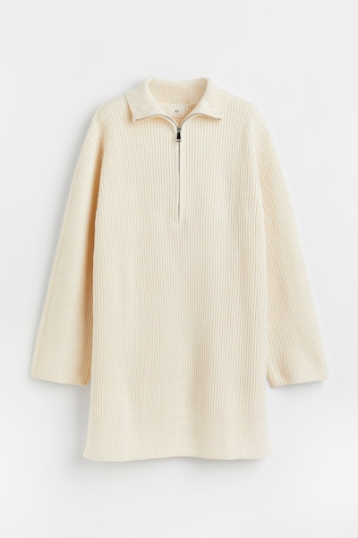 H&M Zip Top Rib Knit Dress, £34.99