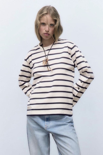 Zara Striped Buttoned Top, £22.99