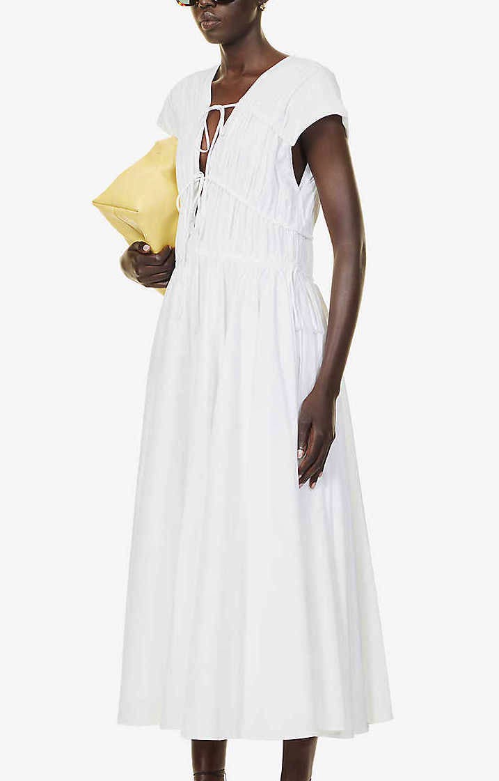 Tove Ceres Smocked Organic Cotton-Poplin Maxi Dress, £475