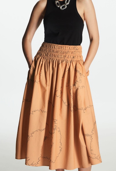 Cos Smocked-Waist Midi Skirt, £69