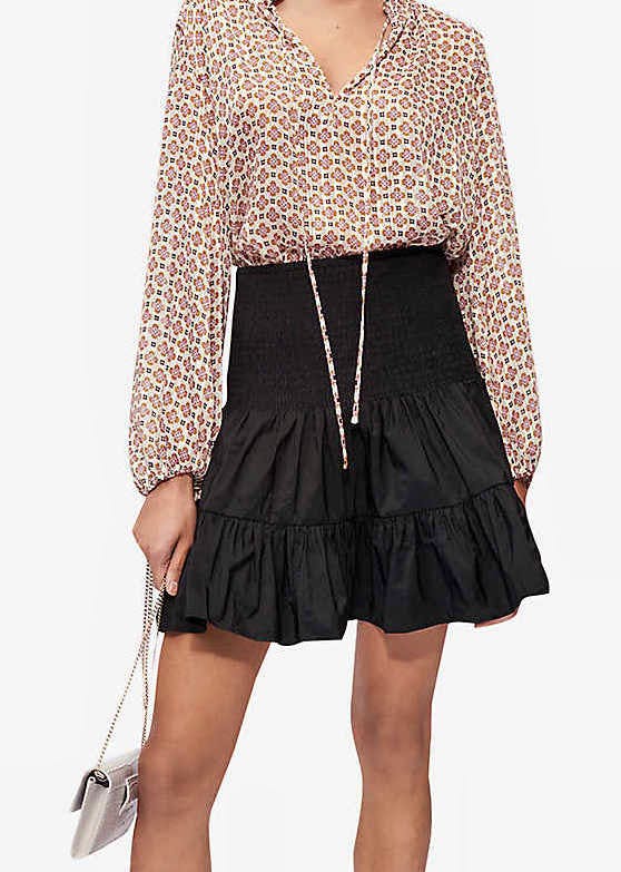 Maje June Smocked Woven Mini Skirt, £179