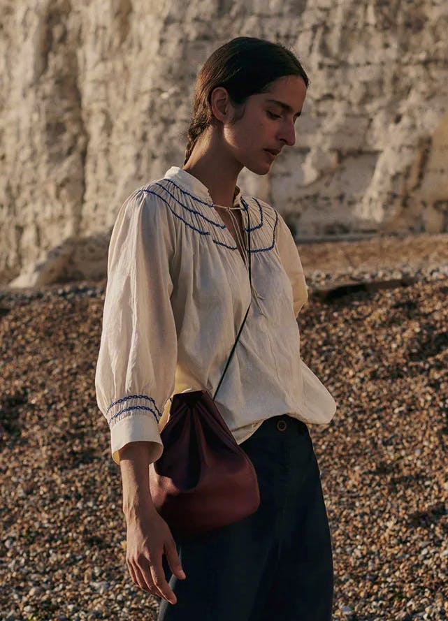 Toast Chain Stitched Gathered Smock, £165