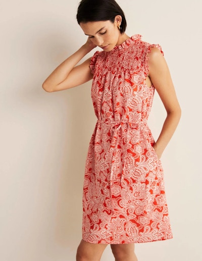 Boden Sleeveless Smocked Mini Dress, £90