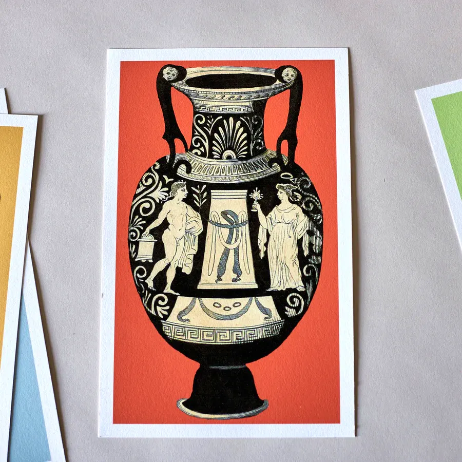 Pentreath & Hall Ancient Greek Vase Print – Coral, £50