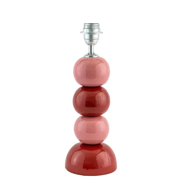 Wicklewood Small Bobble Ceramic Lamp Base, Red Coral, £268