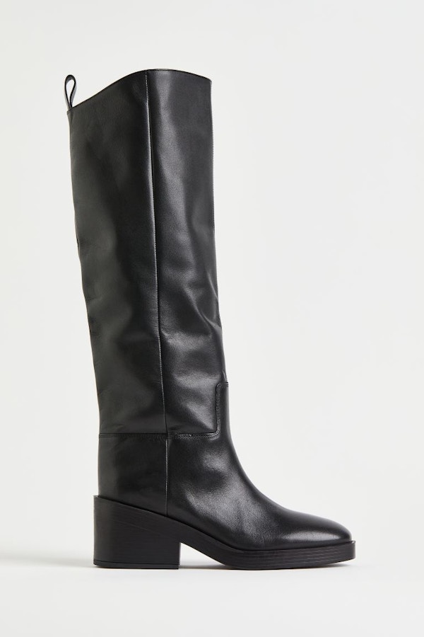 Knee-High Leather Boots, £99