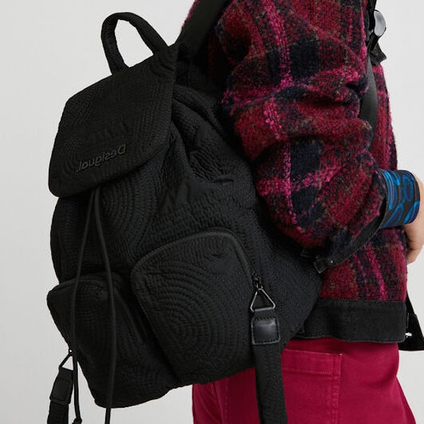 Desigual Plain Quilted Backpack, NOW £47