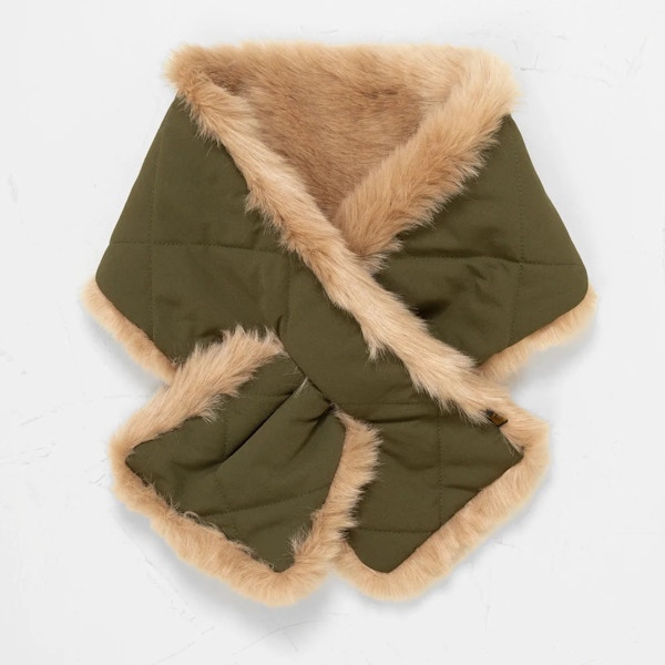 Couverture & The Garbstore Quilt Reversible Muffler Olive, £55