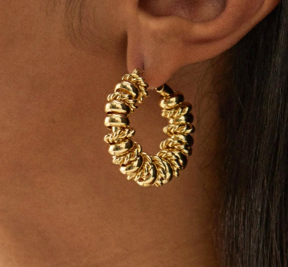 Laura Lombardi Serena 14kt Gold – Plated Hoop Earrings, £150