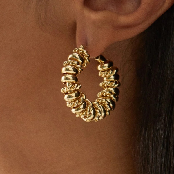Laura Lombardi Serena 14kt Gold – Plated Hoop Earrings, £150