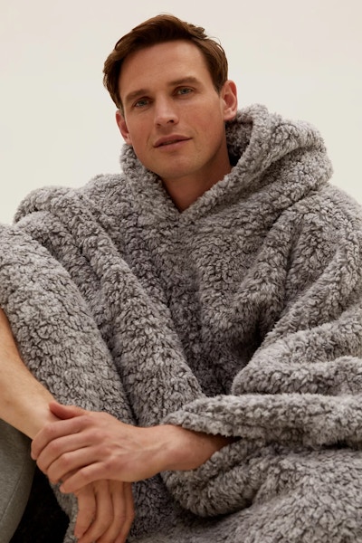 M&S Teddy Fleece Adults' Hooded Blanket, £25