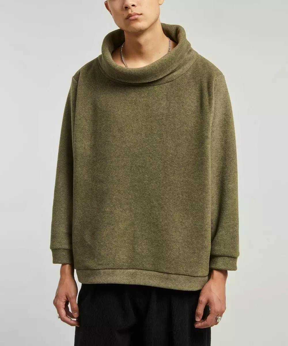 Kapital High-Neck Reverse Fleece Sweatshirt, £225