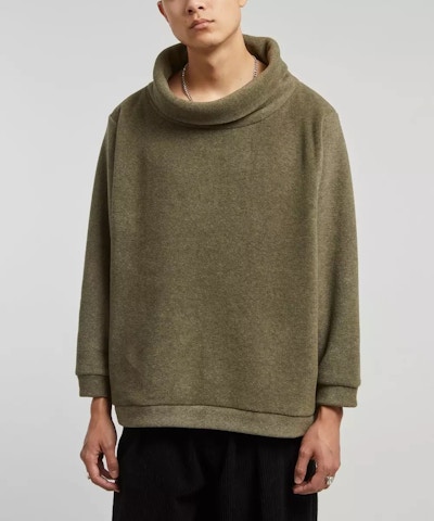 Kapital High-Neck Reverse Fleece Sweatshirt, £225