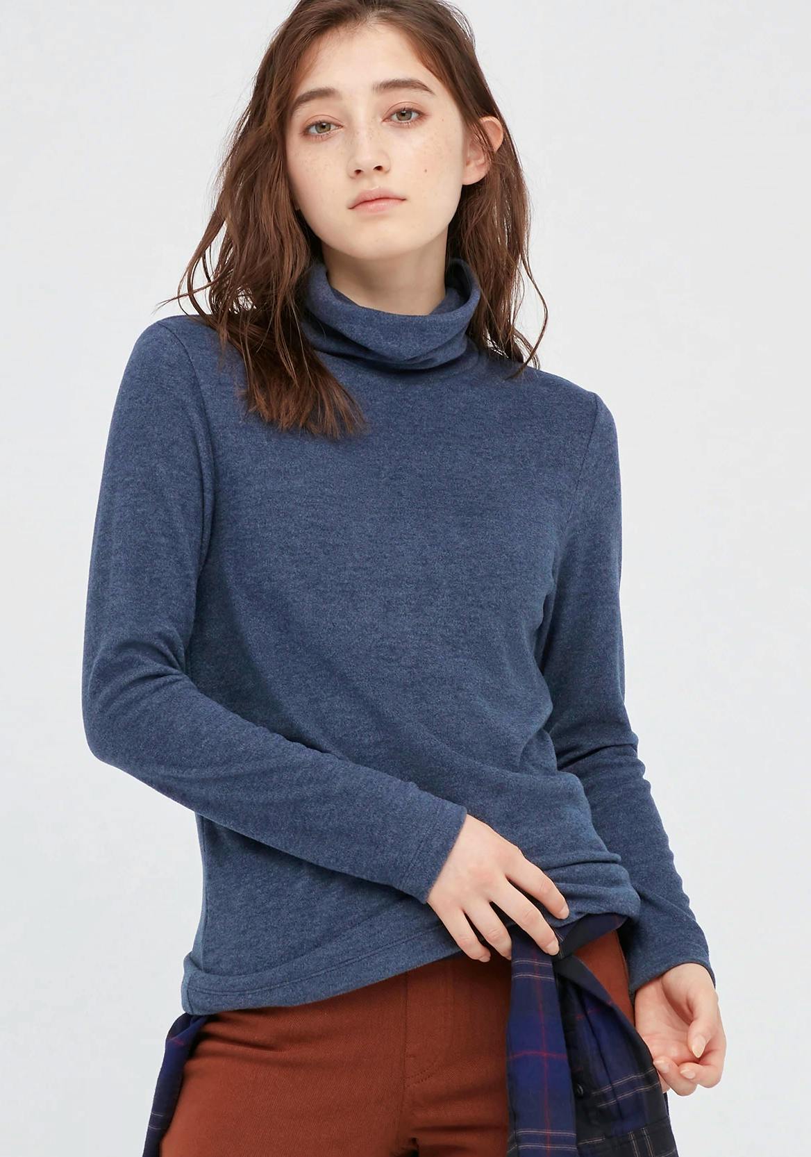Uniqlo XXS-XXL Heattech Fleece Turtleneck Long Sleeved Thermal Top, £19.90