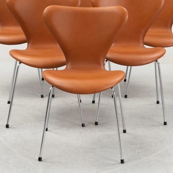 Etsy Arne Jacobsen Seven Chair In Cognac Leather, £549.54
