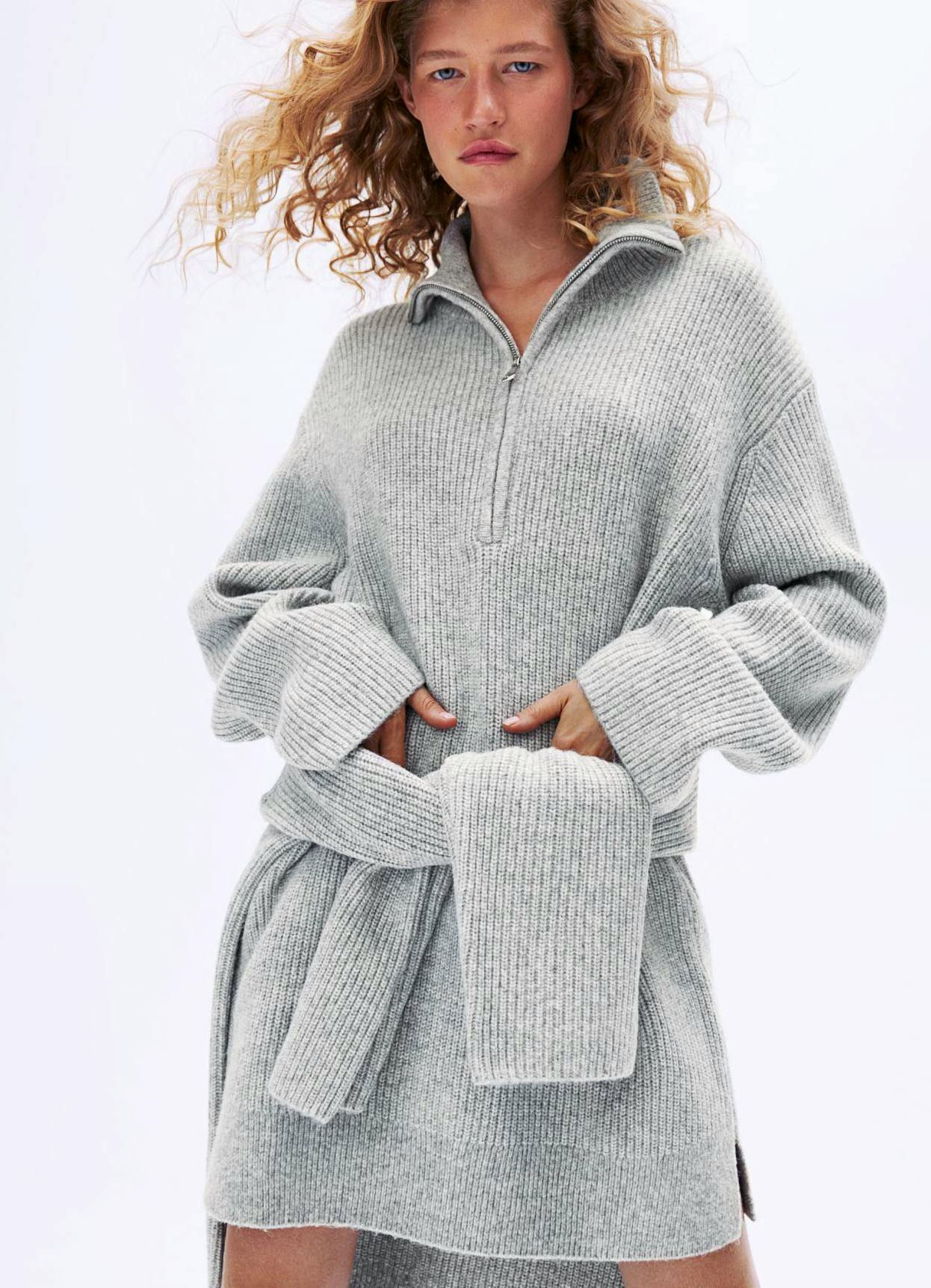 H&M Zip Top Rib Knit Dress, £34.99