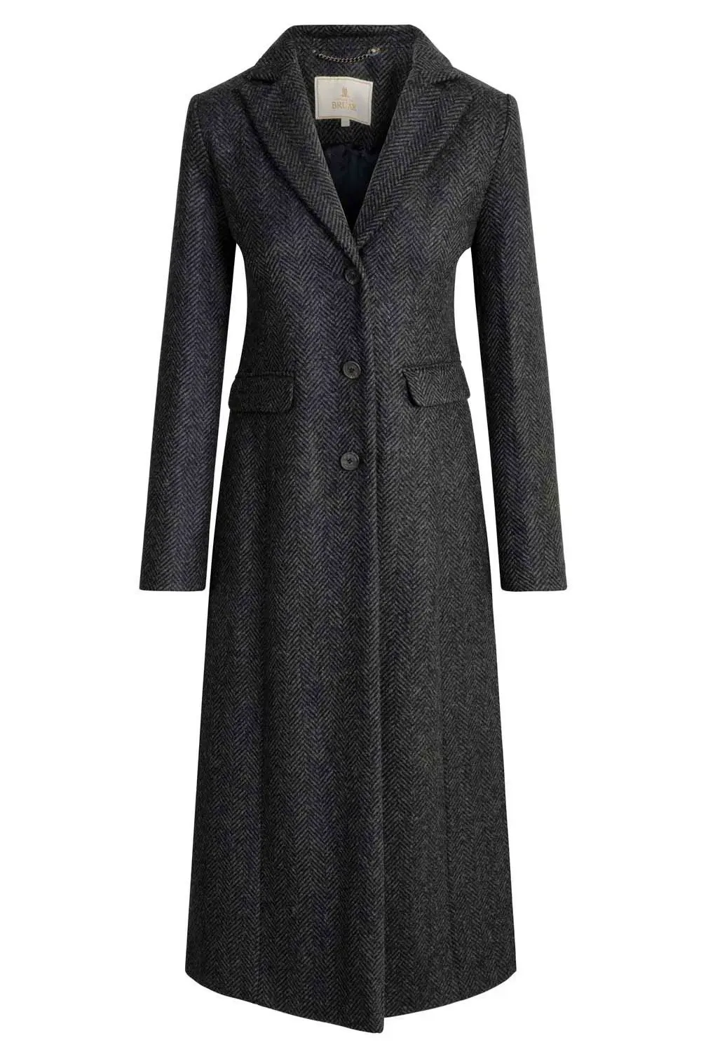 The House of Bruar Single-Breasted Full-Length Tweed Coat, £275