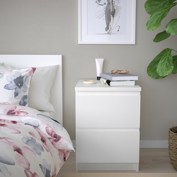Chest Of 2 Drawers, White