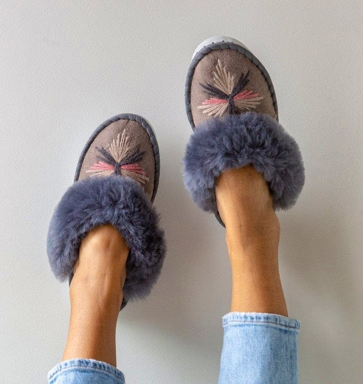 Small Home Sheepskin slippers, £55