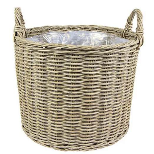 Ivyline Polyratten Outdoor Lined Planter Set of 2, £80