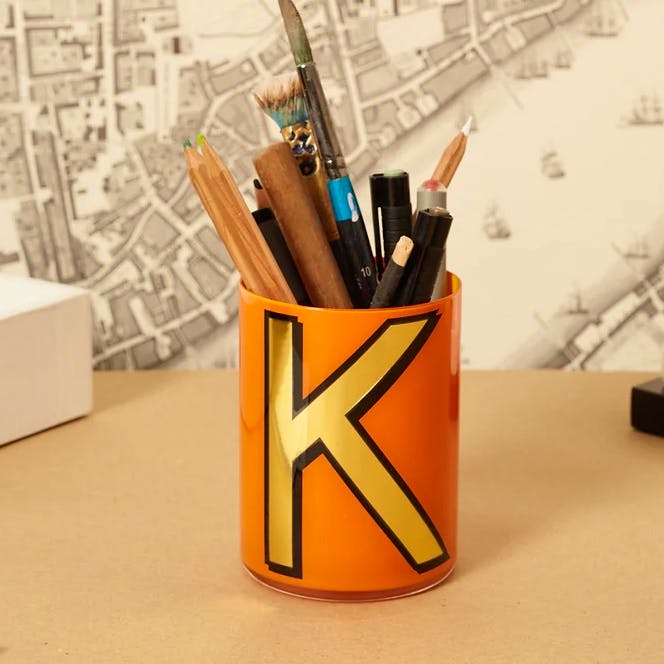 Pentreath & Hall Alphabet Brush Pot, £40